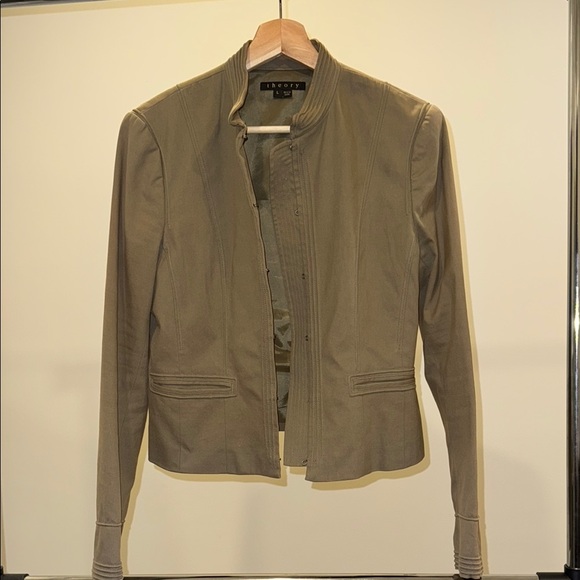 Banana Republic Jackets & Blazers - Theory Army Green Blazer Jacket Tailored Modern Design